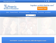 Tablet Screenshot of progeriaresearch.org